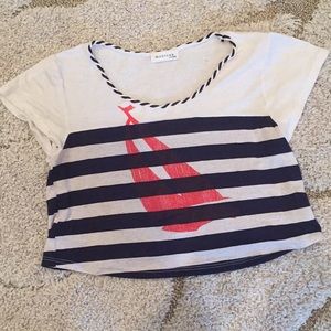 Nautical Crop Top, M